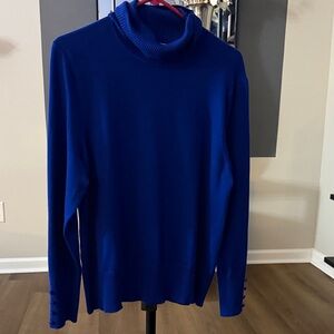 Women’s Blue Turtleneck Sweater